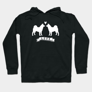 Akitas in Love Hoodie